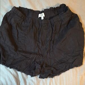True Craft Black High Waist Shorts